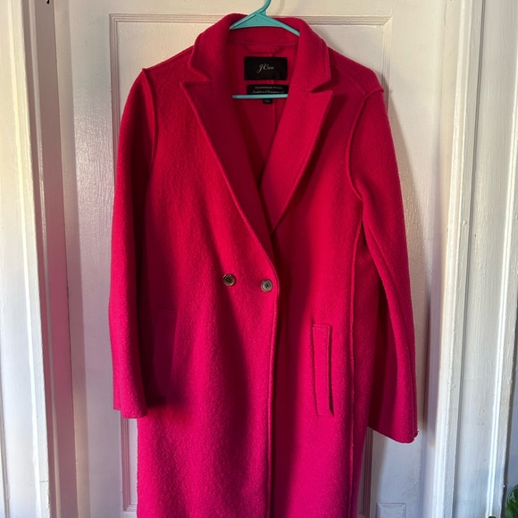 Bright Pink J. Crew Daphne Top Coat Size 8 - Picture 6 of 6